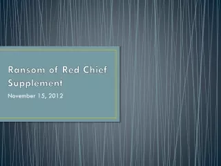 Ransom of Red Chief Supplement