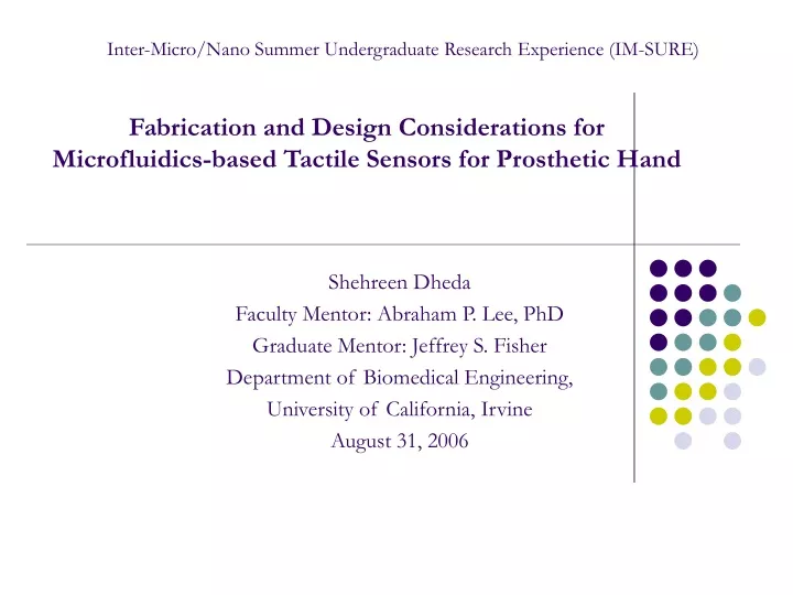 fabrication and design considerations for microfluidics based tactile sensors for prosthetic hand