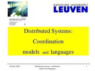 Distributed Systems:  Coordination  models   and   languages