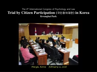 The 4 th  International Congress of Psychology and Law