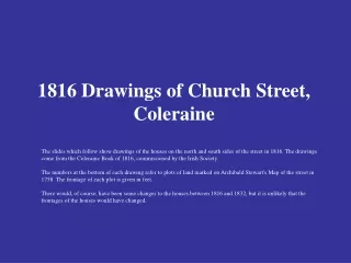 1816 Drawings of Church Street, Coleraine