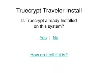 Truecrypt Traveler Install