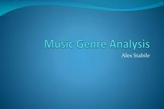 Music Genre Analysis