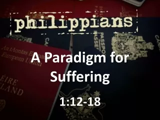 A Paradigm for Suffering 1:12-18