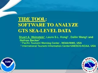 TIDE TOOL :  SOFTWARE TO ANALYZE  GTS SEA-LEVEL DATA