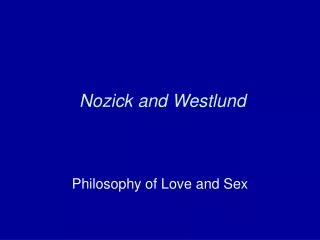 Nozick and Westlund