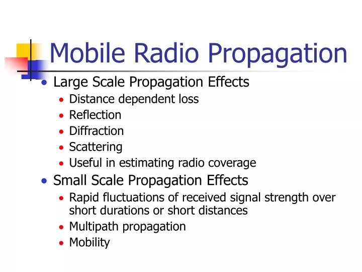 mobile radio propagation
