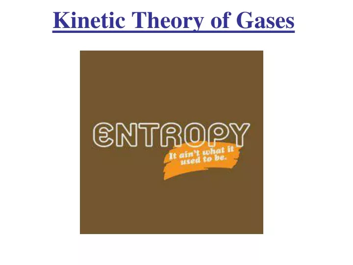 kinetic theory of gases