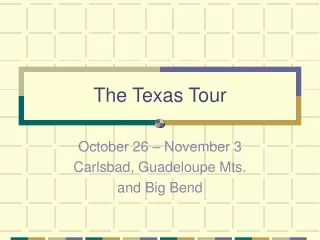 The Texas Tour