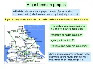 Algorithms on graphs