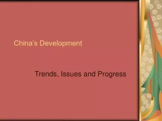 China’s Development