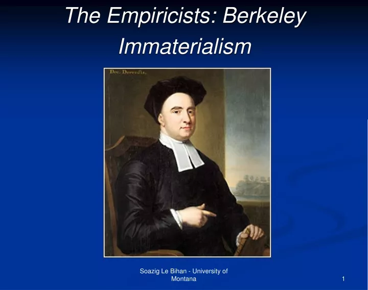 the empiricists berkeley immaterialism
