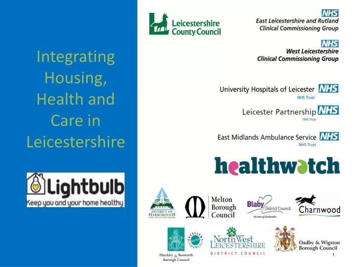 integrating housing health and care in leicestershire