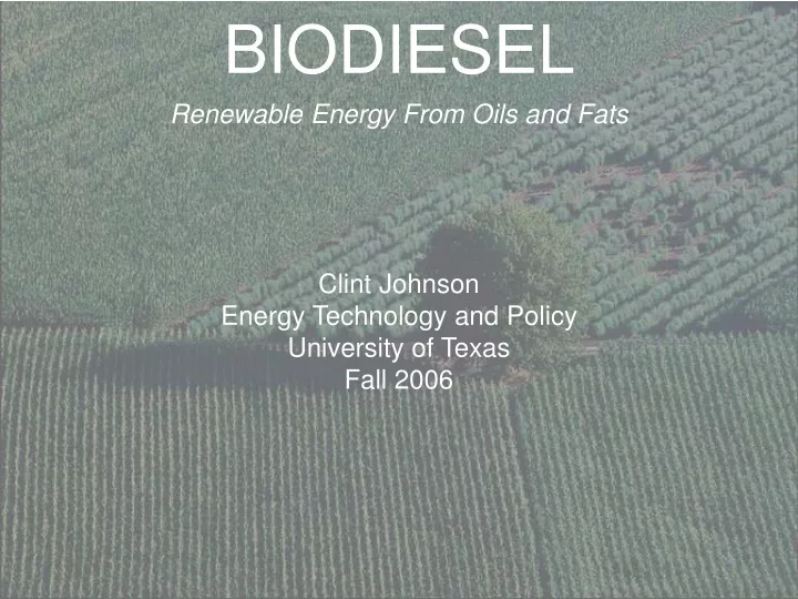 biodiesel