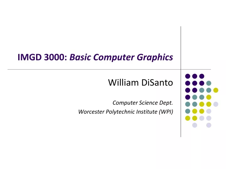 imgd 3000 basic computer graphics