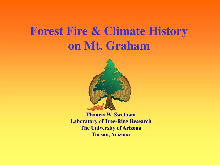 forest fire climate history on mt graham