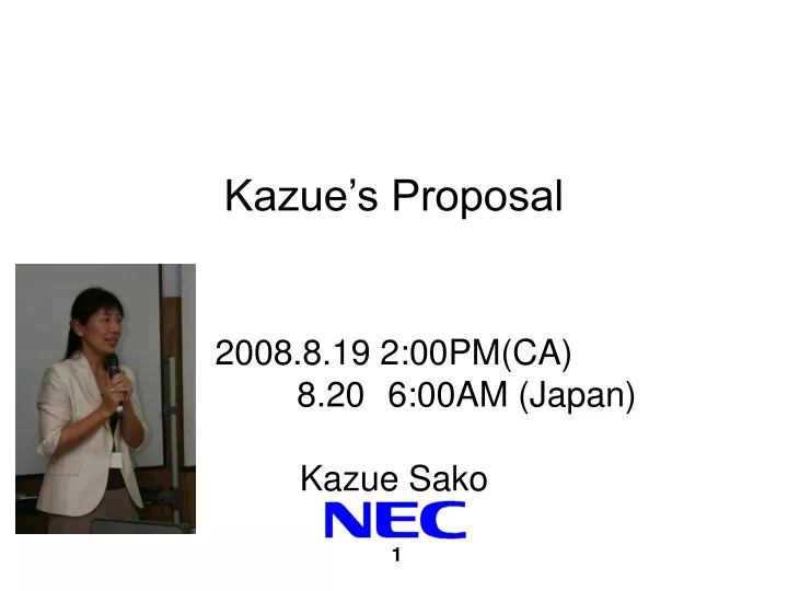 kazue s proposal