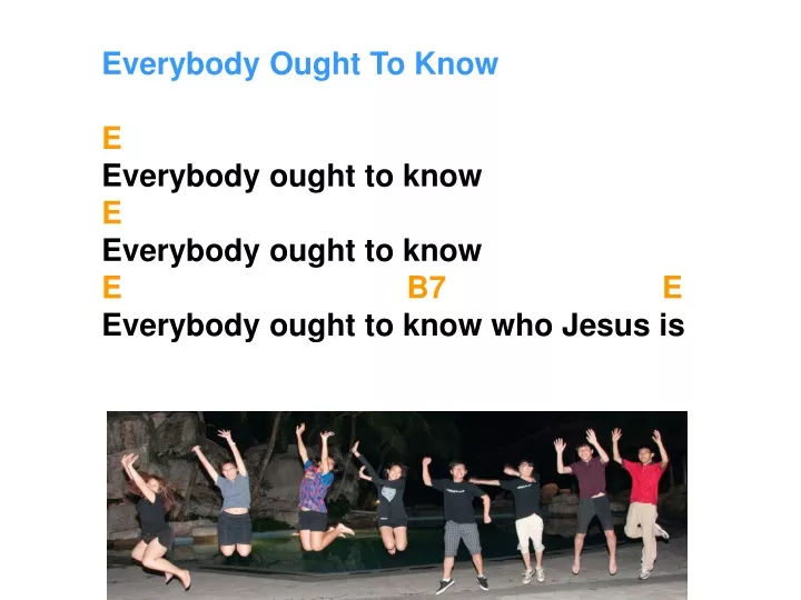 everybody ought to know e everybody ought to know