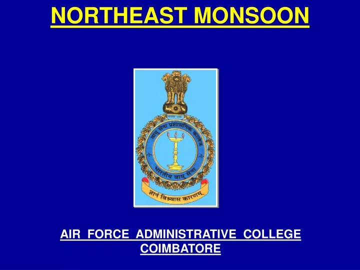 northeast monsoon