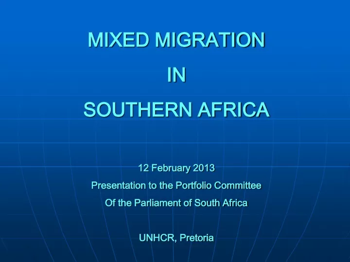 mixed migration in southern africa 12 february