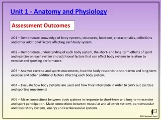 Unit 1 - Anatomy and Physiology