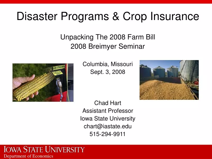disaster programs crop insurance