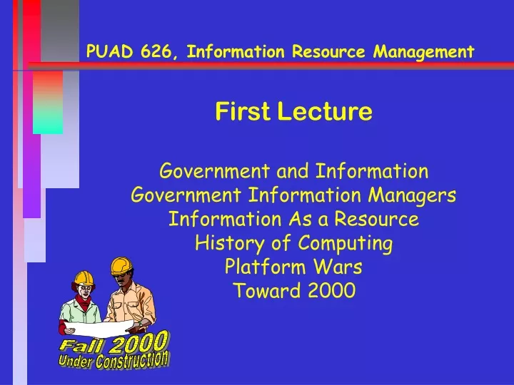 puad 626 information resource management
