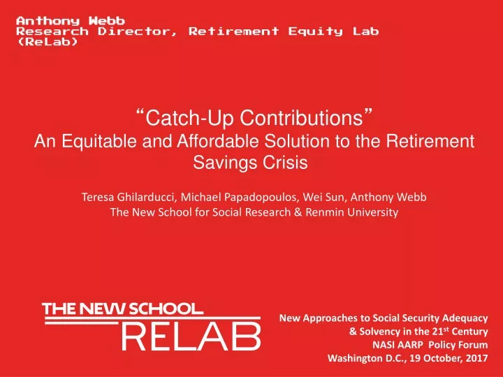 catch up contributions an equitable and affordable solution to the retirement savings crisis