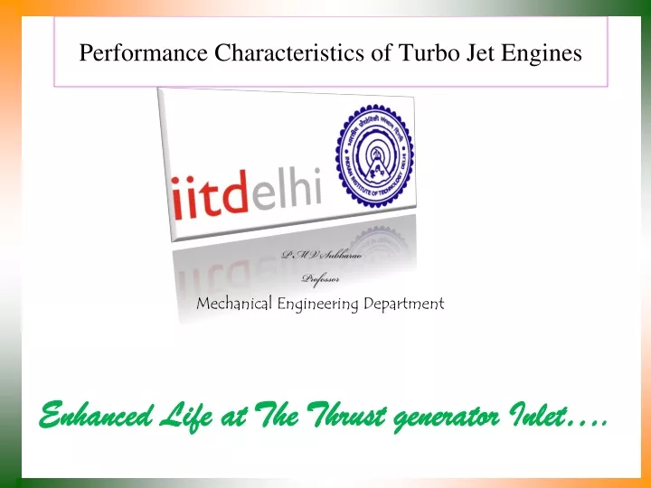 performance characteristics of turbo jet engines