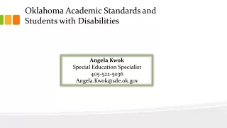 Oklahoma Academic Standards and  Students with Disabilities