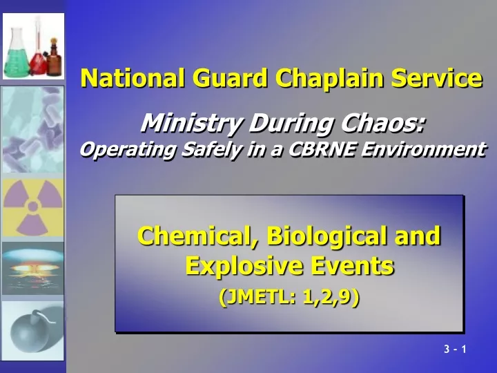 national guard chaplain service ministry during chaos operating safely in a cbrne environment