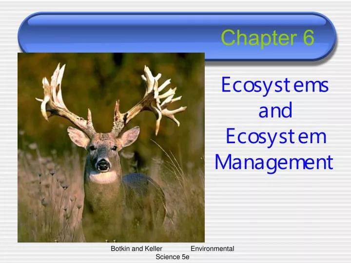 ecosystems and ecosystem management