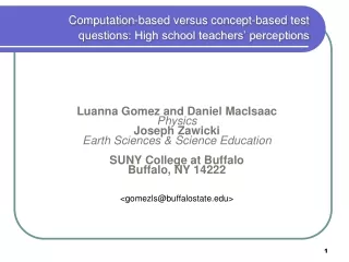Computation-based versus concept-based test questions: High school teachers’ perceptions