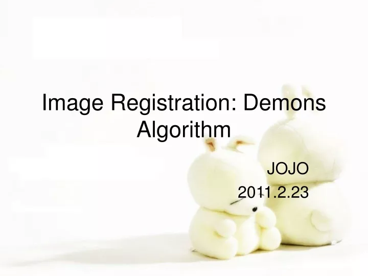 image registration demons algorithm