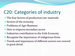 C20: Categories of industry