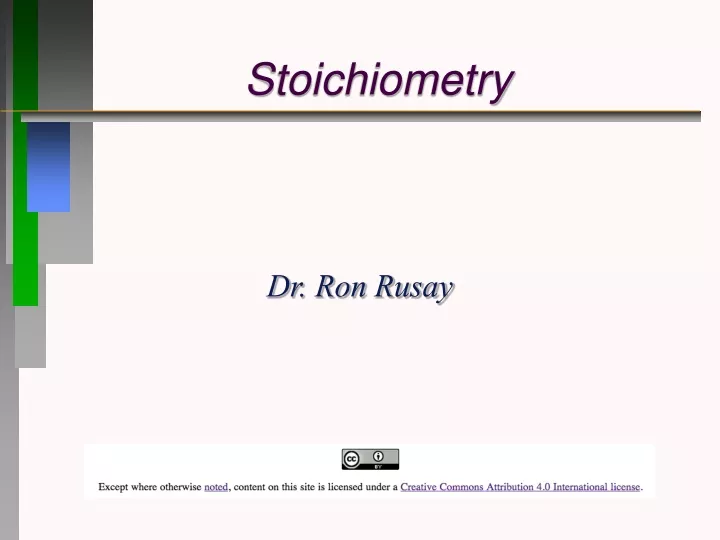 stoichiometry