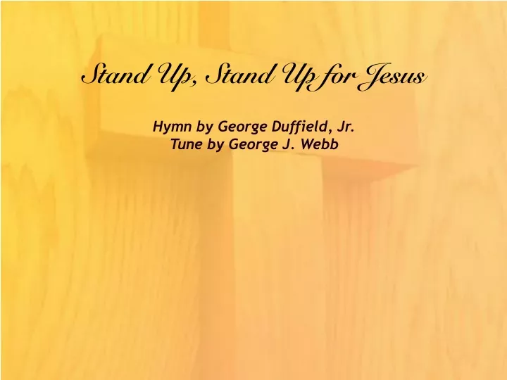 stand up stand up for jesus