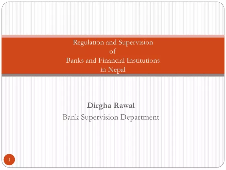 regulation and supervision of banks and financial institutions in nepal
