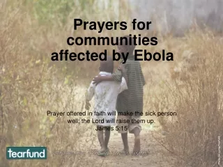 Prayers for communities  affected by Ebola