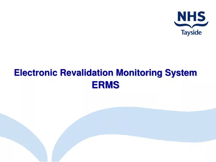 electronic revalidation monitoring system erms