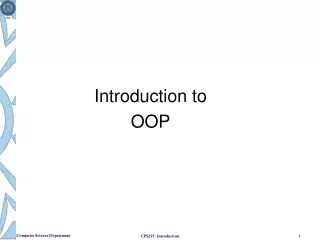 Introduction to OOP