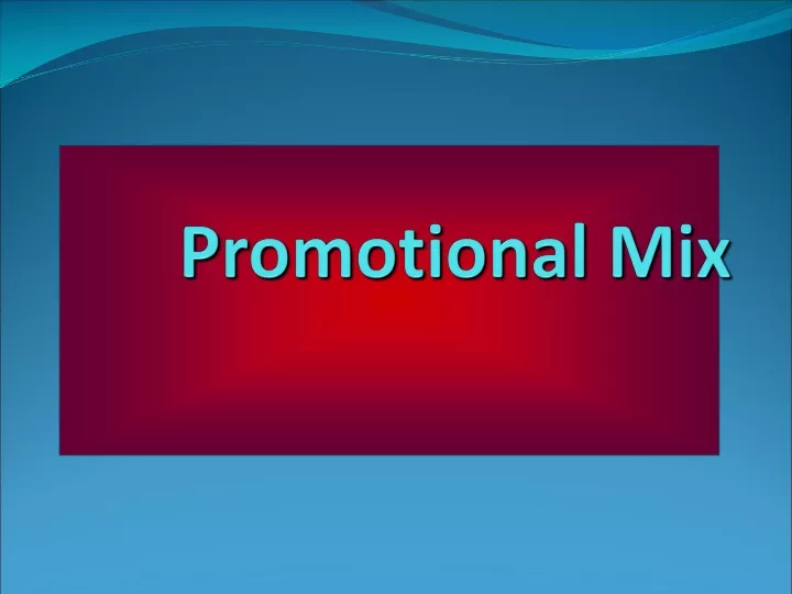 promotional mix