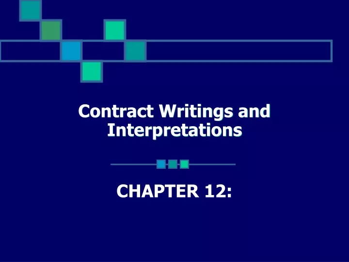 contract writings and interpretations