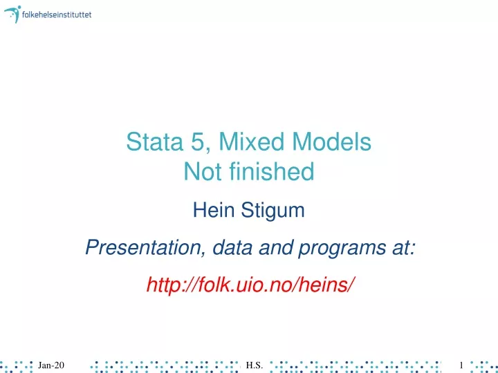 stata 5 mixed models not finished