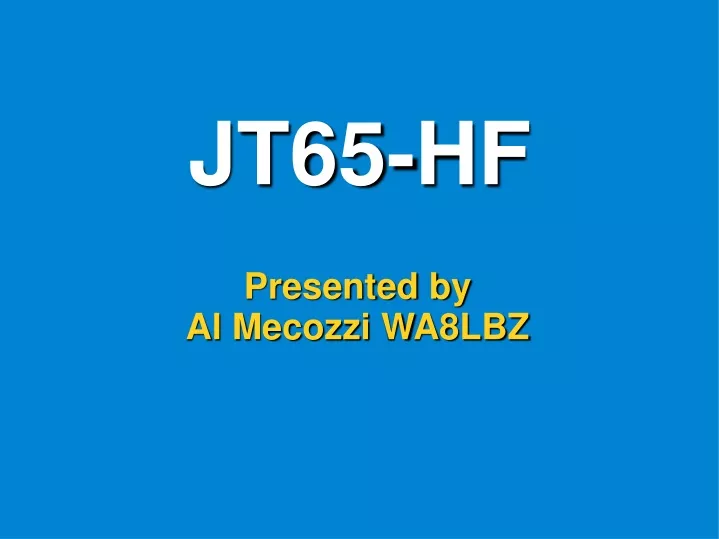 jt65 hf