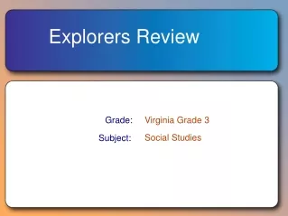 Explorers Review