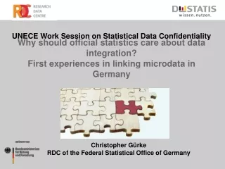 Christopher Gürke RDC of the Federal Statistical Office of Germany