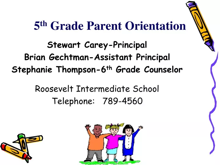 5 th grade parent orientation