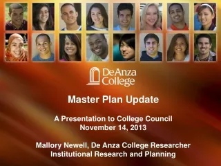 Master Plan Update A Presentation to College Council November 14, 2013