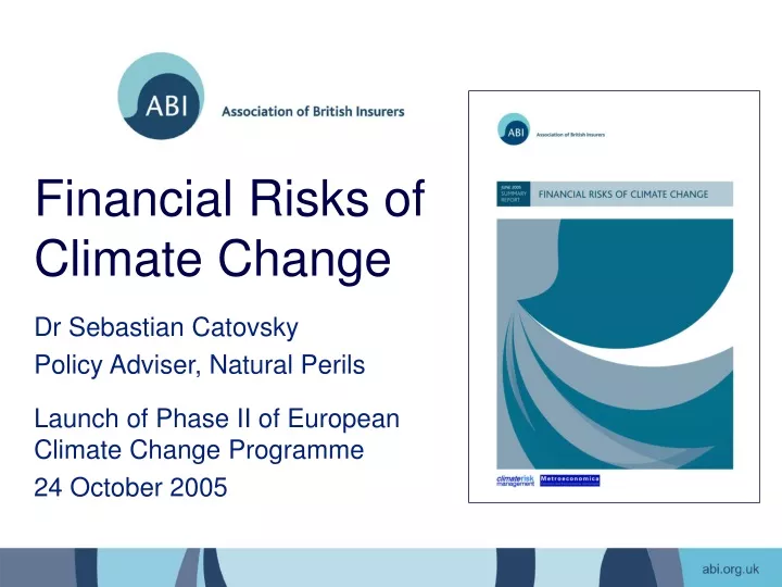 financial risks of climate change
